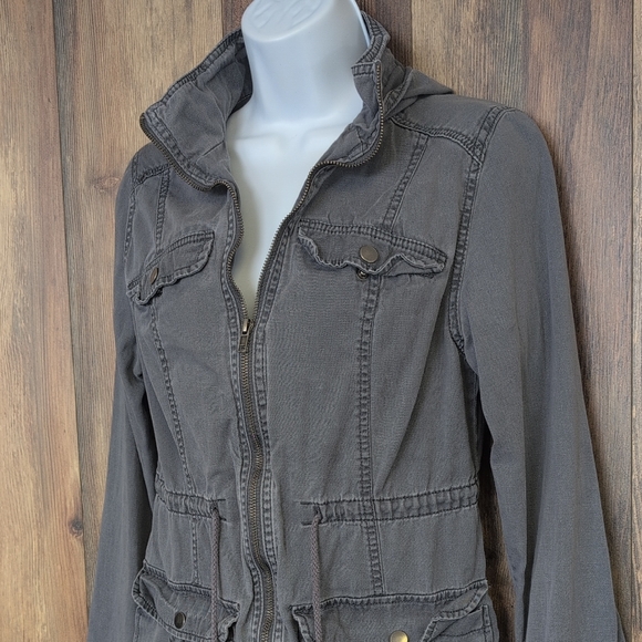 Mossimo Supply Co. Jackets & Blazers - Mossimo Supply Co. Gray Blue Utility Jacket M D461
